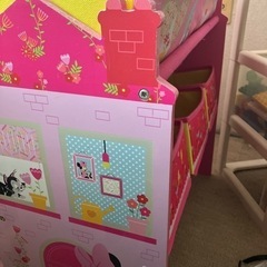 値下げ‼️可愛いディズニー柄ピンクの収納ラックの画像