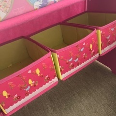 値下げ‼️可愛いディズニー柄ピンクの収納ラックの画像