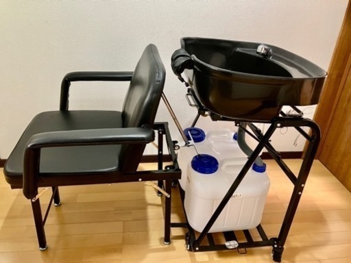 シャンプー台　椅子　イス　移動式　折りたたみ式