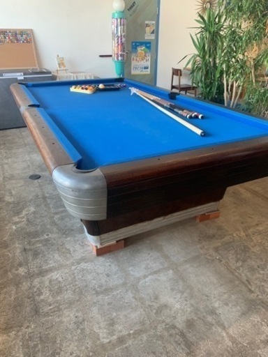 ビリヤード台 9フィート 中古 ラシャ美品 取り替え後1年