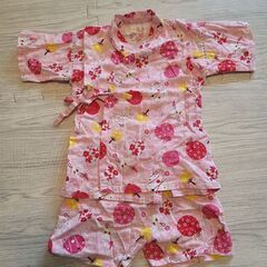 【美品】子供 キッズ 甚平 95cm 女の子