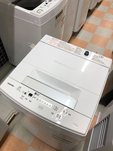 東芝 4.5kg 洗濯機 AW-45M7 2019年製 W(幅)55×D(奥行き)