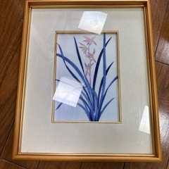 陶器の絵画　額縁付き