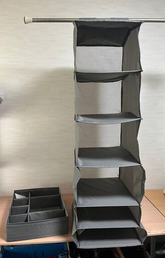 IKEA SKUBB ハンギング収納6段と収納ケースのセット