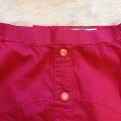 【日本製】ラズベリーピンク　フレアスカート　ロングスカート　ショッキングピンクの画像