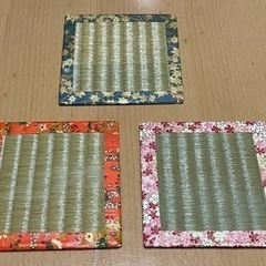 新品未使用 コースター 畳素材 和柄の画像