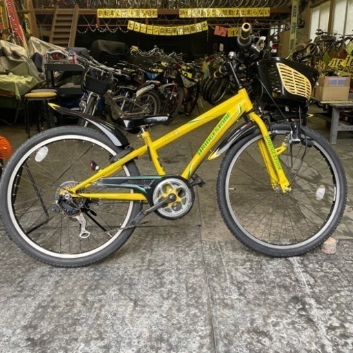 【3373】子供車　ブリヂストン　24インチ　前タイヤ新品　13,800円（防犯・税込）