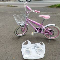 子供用 自転車 16インチ ジュニアサイクル 補助輪あり ホワイ...