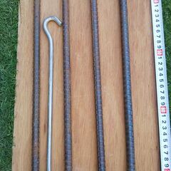 ロープ止め　異形鉄筋　異形鉄棒　４本　中古　