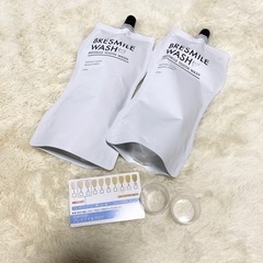 ブレスマイルウォッシュ  液体歯みがき 2個セット 付属品カップ付きの画像