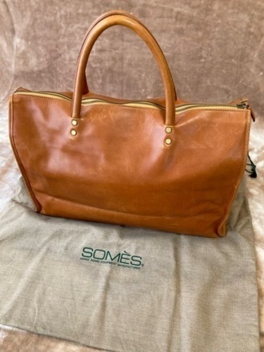 ソメスサドルsomes ボストンバッグ　ビジネスバッグ　メンズ　レディース　茶色