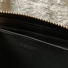 COACH　コーチ　ラウンドファスナー　メンズ長財布　黒の画像