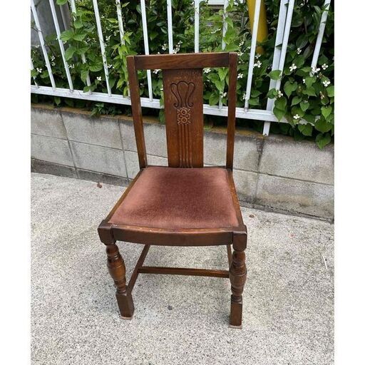 イギリス製　アンティーク　ろくろ脚　ダイニングチェア