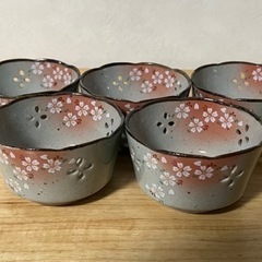 有田焼 ろせん窯 小鉢 桜 透かし彫り 5客セット