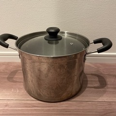 パスタ鍋　ガラス蓋付き