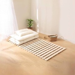 【寝具一式】掛敷布団、毛布、マットレス、すのこ、枕