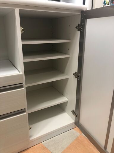 ニトリ レンジ台 ホワイト ポスティア90WH W(幅)90.3×D(奥行き)50×H(高さ)100.5cm ※クリーニング済み