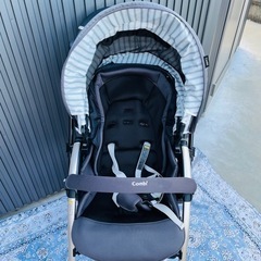 美品 コンビ アンブレッタ 4キャス エッグショック トラディショナルグレー