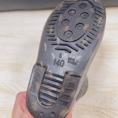長靴　14cm 黒×ハート柄の画像