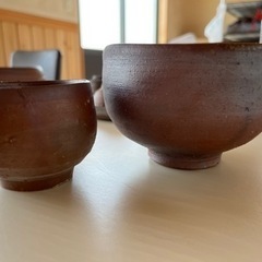 備前焼 器 大小サイズ 2点の画像