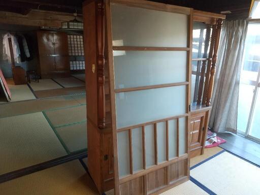 アンティーク ガラス引き戸 1枚用