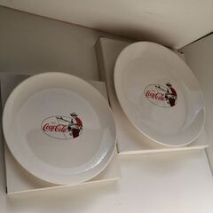 コカ・コーラ　絵皿　大小　２枚セット
