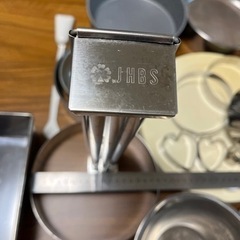 お菓子作りセット　セルクル　ゼリー型　底とれケーキ型　パウンド型　へら　漉し器の画像