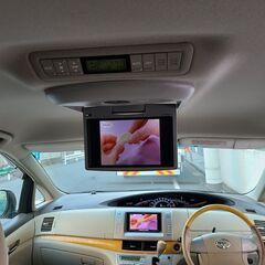 エスティマ　2.4 Gエアロ　H18　車検5/12　走行102000ｋ　社外HDDサイバーナビ＆フルセグTV＆フリップダウンモニター　カラーバックカメラ 　両側パワースライド　社外16AW　キセノン　クルコン　7人乗り　禁煙車の画像
