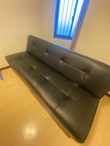 候補者有　黒　ソファベッド　美品