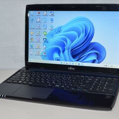 中古ノートパソコン Windows11+office 爆速SSD240GB 富士通 AH45/M core i3-4010U/メモリ8GB/15.6インチ/webカメラ/無線内蔵/ブルーレイ
