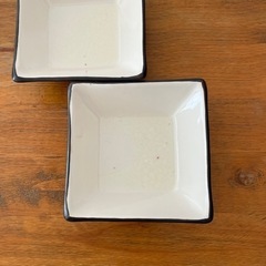 スクエア　深皿　2枚セット