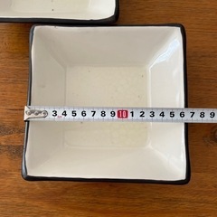 スクエア　深皿　2枚セットの画像