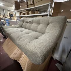 　ゆったり座面　　2人掛け　　グレー　ソファー