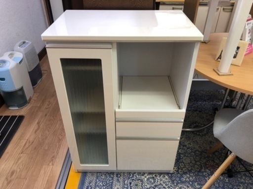 【リサイクルサービス八光】幅69㎝　大川家具　ニース　70レンジボード(A)