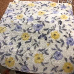 京都西川　敷き布団毛布カバー2セット 花柄の画像