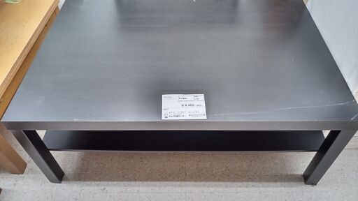 特別値引き★ジモティ割あり★ IKEA テーブル 黒 H45.5×D78×W118 クリーニング済み TJ847