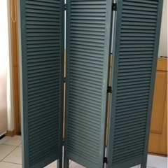 木製 折り畳み 3連 パーテーション 