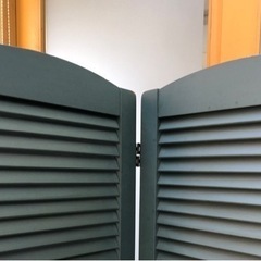 木製 折り畳み 3連 パーテーション の画像