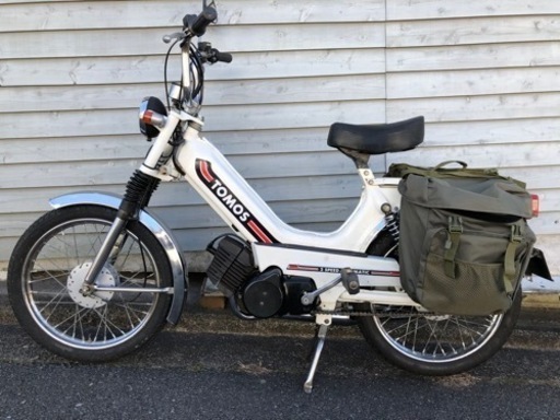 オランダの自転車バイク　tomos トモス　白