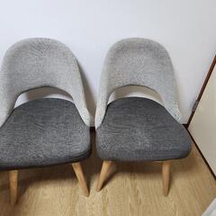 値下げ0円　100cm丸テーブル　回転椅子2脚の画像