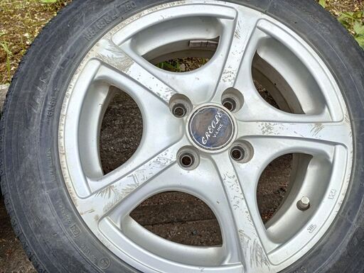 155 65 R14 14x5J PCD100アルミホイールスバル軽自動車から 現状渡し