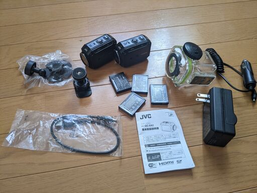 【取引中】JVC のアクションカメラ GC-XA2 ADIXXION 2台セット