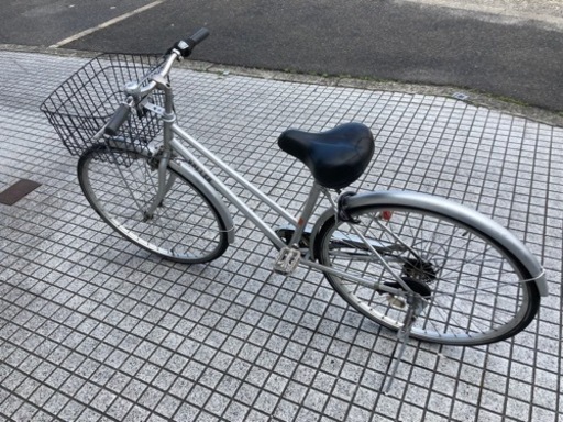 【27インチ自転車】6段変速付　チェーン、鍵新品❗️スペアキーあり　フカフカサドル使用　若林自転車　膳所店　SALE中❗️