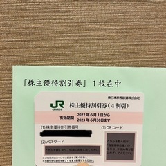 JR東日本株主優待割引券　1枚
