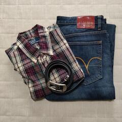 EDWINジーンズ・Poloワイシャツ・ベルトセット