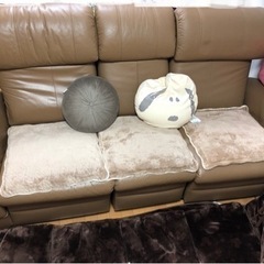 【日本製革張り】リクライニングソファ
