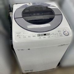 J2461 6ヶ月保証付き！ SHARP シャープ 8kg洗濯機 ES-GV8C 2018年製 動作確認、クリーニング済み