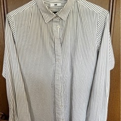 ユニクロ　シャツ　ストライプ　サイズM
