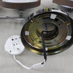 長澤ライティング LEDシーリングライト クリックライト 4灯 6～8畳 MK-LED0401 ウッド調 ブラウン 調光 リモコン付き 幅81.5㎝ スポットライト 札幌 西岡店の画像