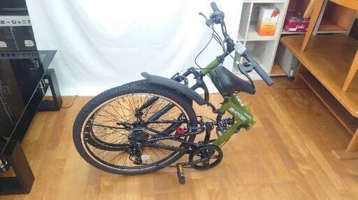 完売！【未使用・美品！】FIELD CHAMP MG-FCP266K 自転車 マウンテンバイク MTB 26インチ 折りたたみ 6段変速 Wサスペンション